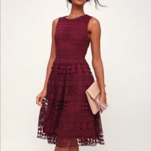 Madly In Love Plum Purple Lace Sleeveless Midi Dress